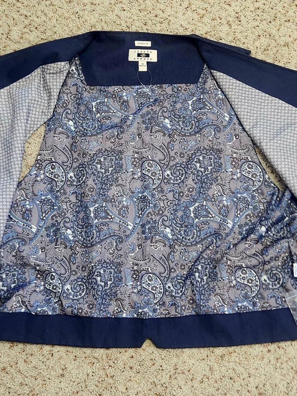 Joseph Abboud vest 3XL men's slate blue business NWT